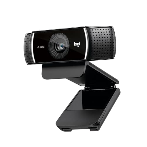 Logitech C922x HD Pro PC Webcam, Full HD 1080p/30fps or 720p/60fps Video, HD Light Correction, Works with Microsoft Teams, Google Meet, Zoom, Nintendo Switch 2’s new GameChat mode, Mac/Tablet- Black