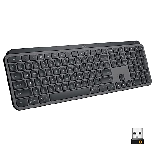 Logitech MX Keys Illuminated Wireless Keyboard with Bluetooth, USB-C - for Apple macOS, Microsoft Windows, Linux, iOS, Android - Graphite