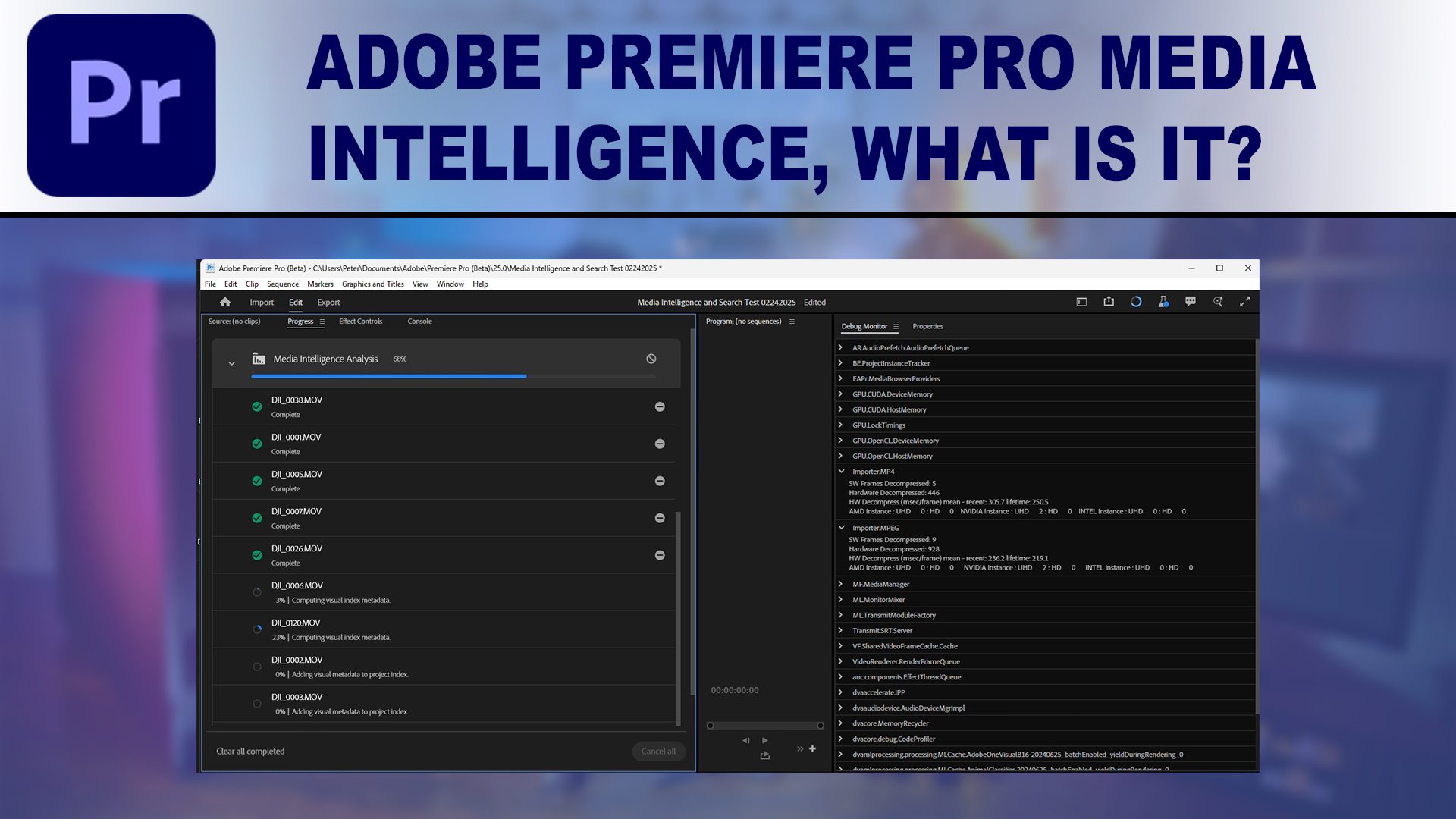 The main image for Premiere Pro Media Intelligence Blog Post