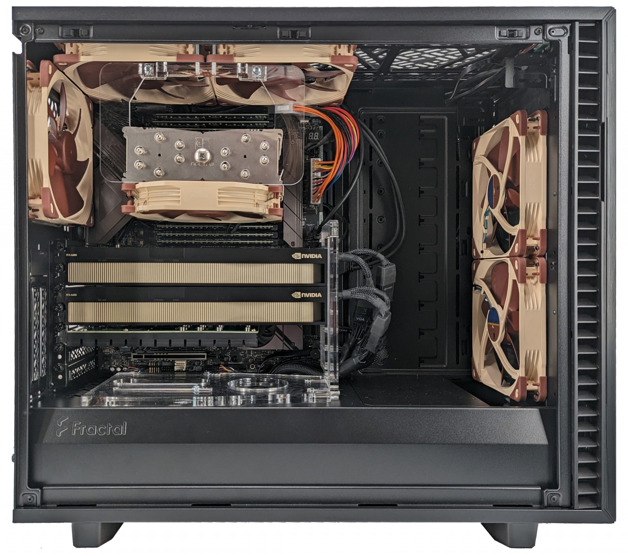 Interior of Puget Systems workstation built for Paul Lambert