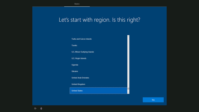 Windows out of box setup