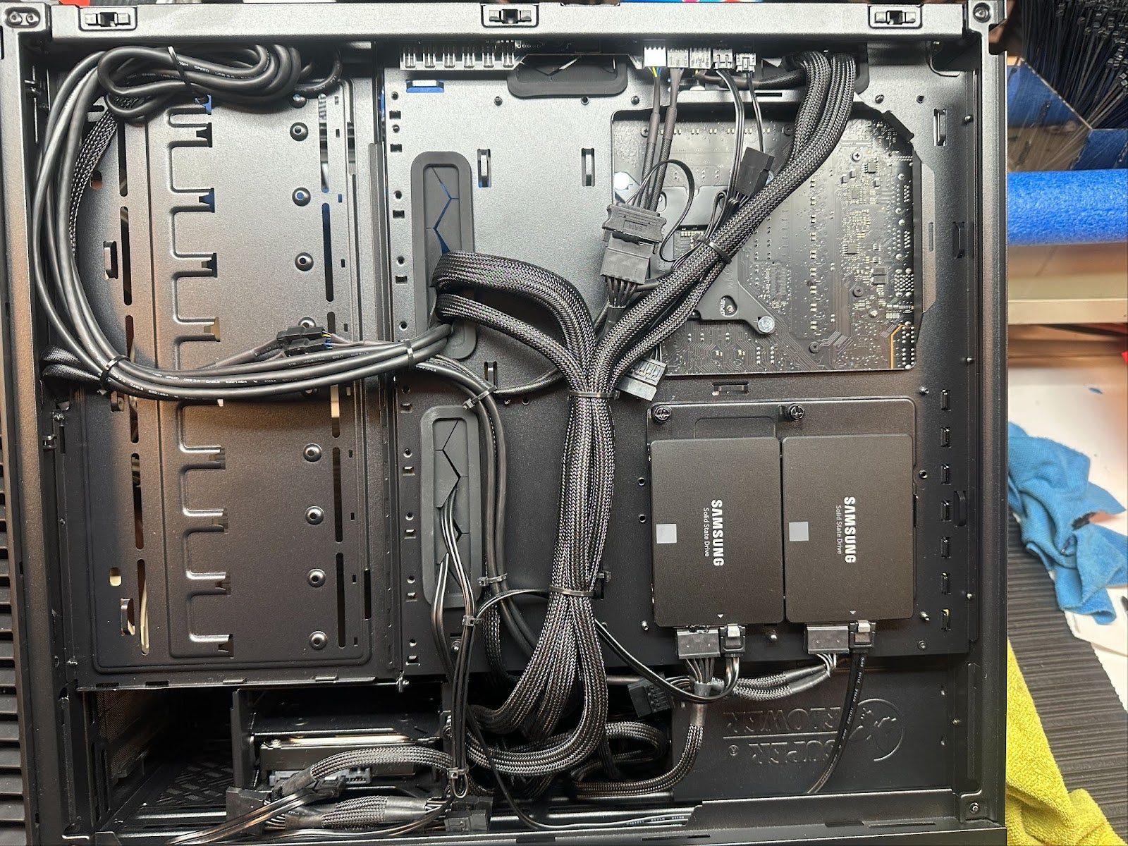 example of cleaned rear panel removed