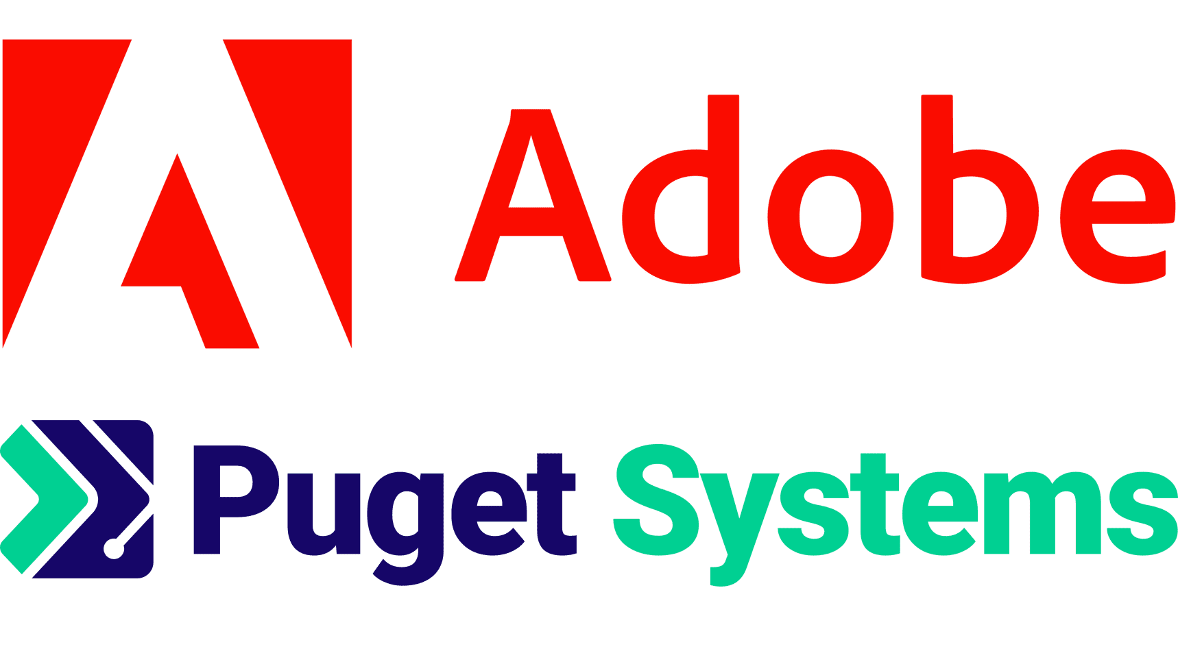 Adobe and Puget Systems Logos