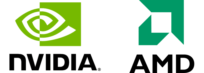 NVIDIA and AMD Logos