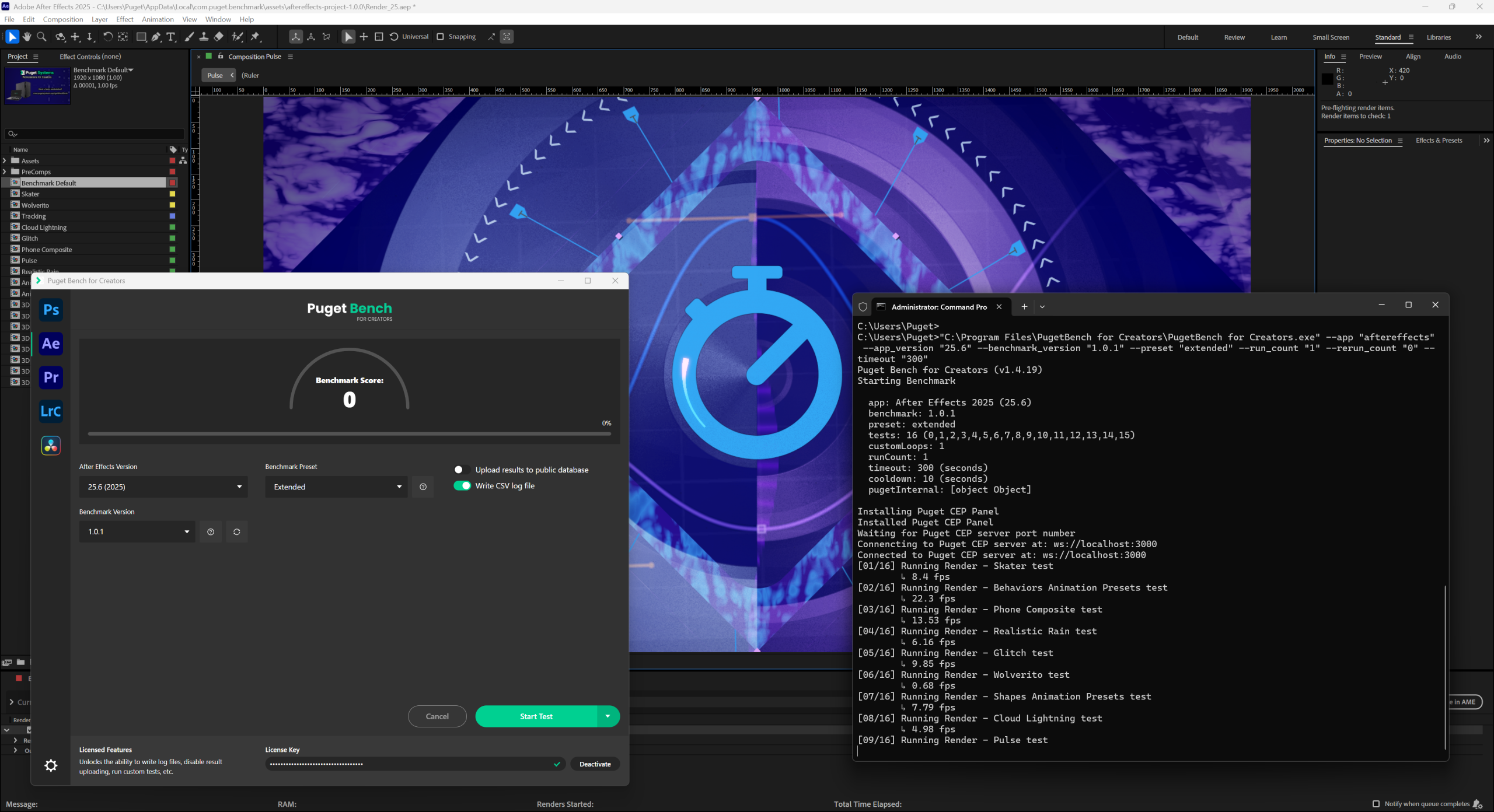 PugetBench for Creators Feature Pass 3 Screenshot
